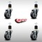 Service Caster 3.5'' SS Thermoplastic Rubber Wheel Swivel 1-7/8'' Expanding Stem Caster Set, 4PK SCC-SSEX20S3514-TPRB-178-4 - alternate 4